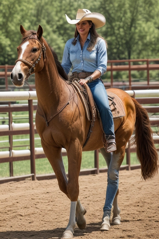 naakte cowgirl-foto's