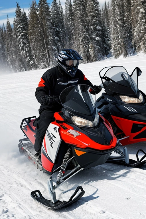 nu em um snowmobile