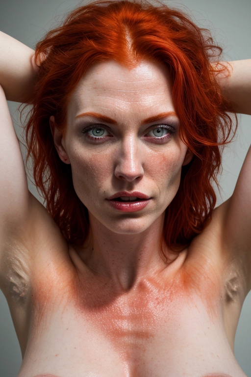 naked women red head