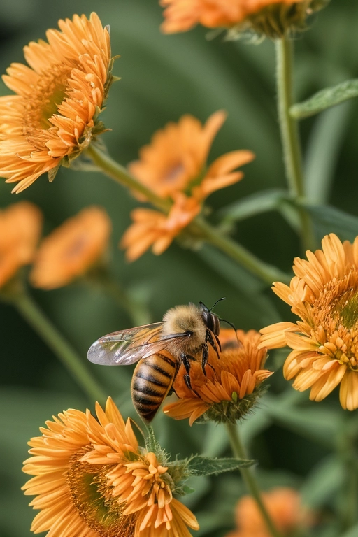 naaktfoto's van honingbijen