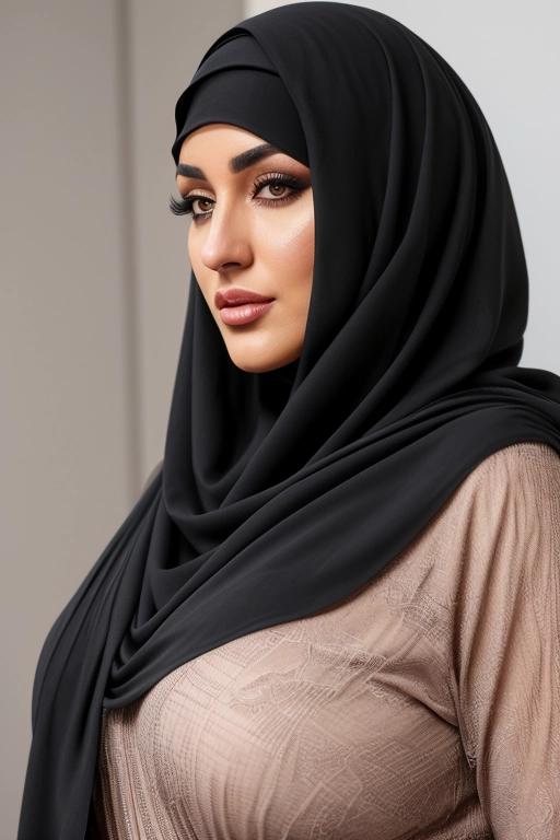 curvy hijab women