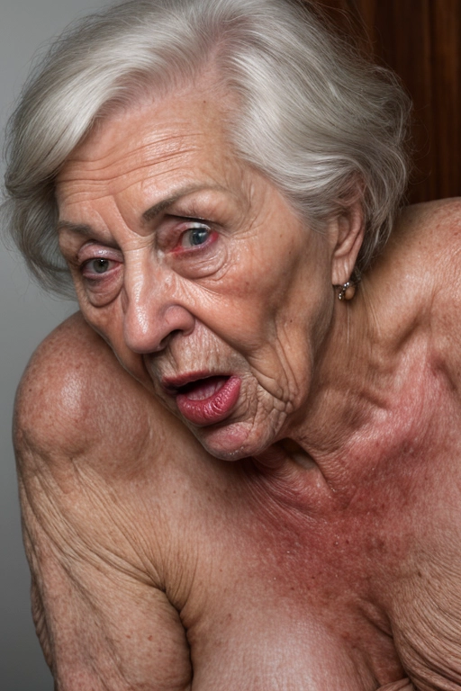 old woman deep throat