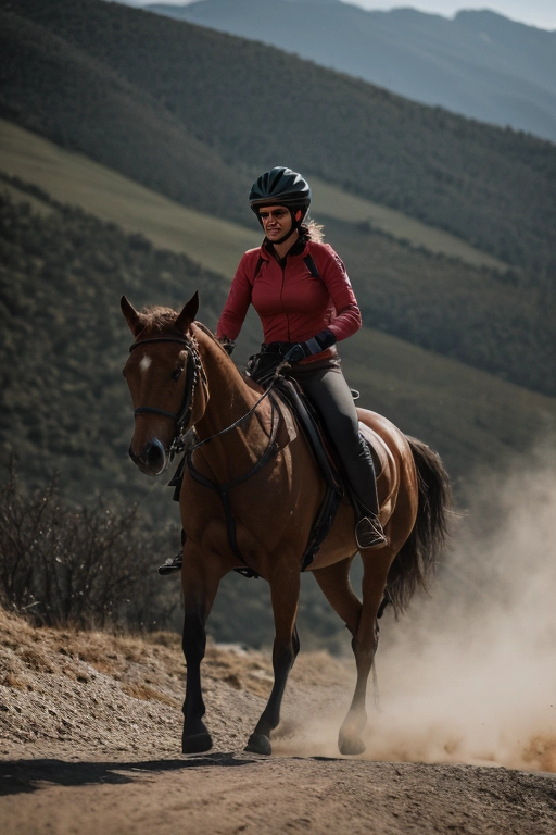 Frau obenauf reiten