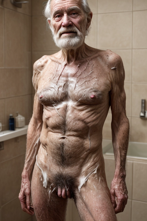 naked old man