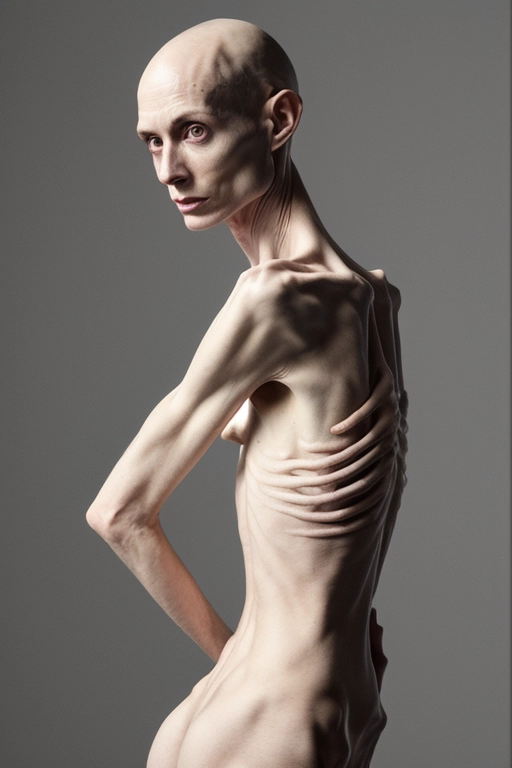 Thinspo naaktmeisjes pornofoto's: naakte dunne modellen