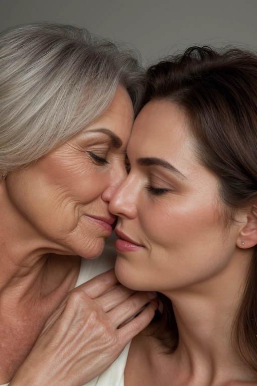 Mother Daughter Kissing Porn Photos & Naked Images