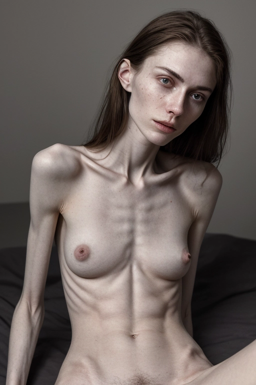 Anorexia naakt tieners - zeer magere naaktfoto's