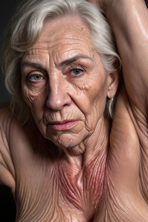 Foto porno e foto nude della nonna pelosa e magra