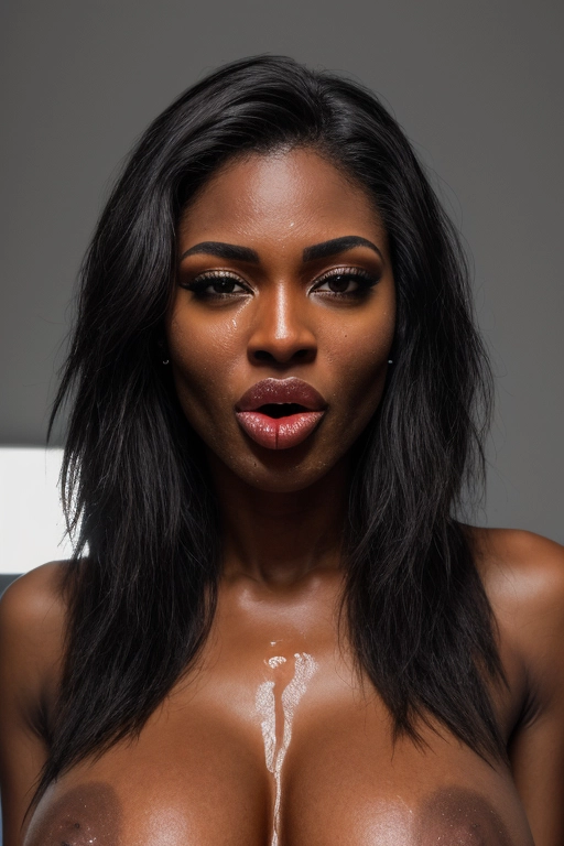 Ebony Cum in Mouth Fotos pornôs e Creampies orais